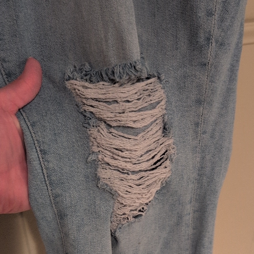 Warp & Weft Blue Distressed Women Jeans - Picture 8 of 15